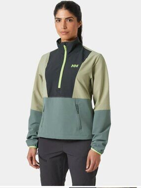 Helly Hansen Women's Cascade Shield Anorak 485 GREY CACTUS XL NWT